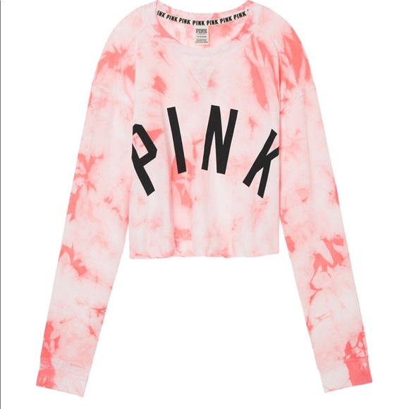 PINK Victoria's Secret Tops - PINK CROPPED CAMPUS CREW
